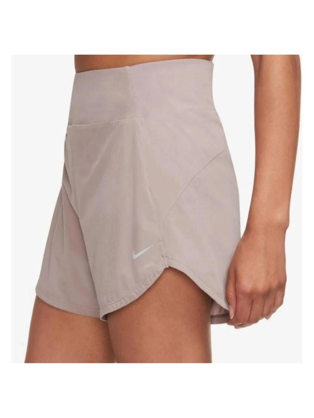 $55 Nike Women Dri-FIT Bliss High-Waisted 3 Brief-Lined Shorts DX6018-272 Sz M